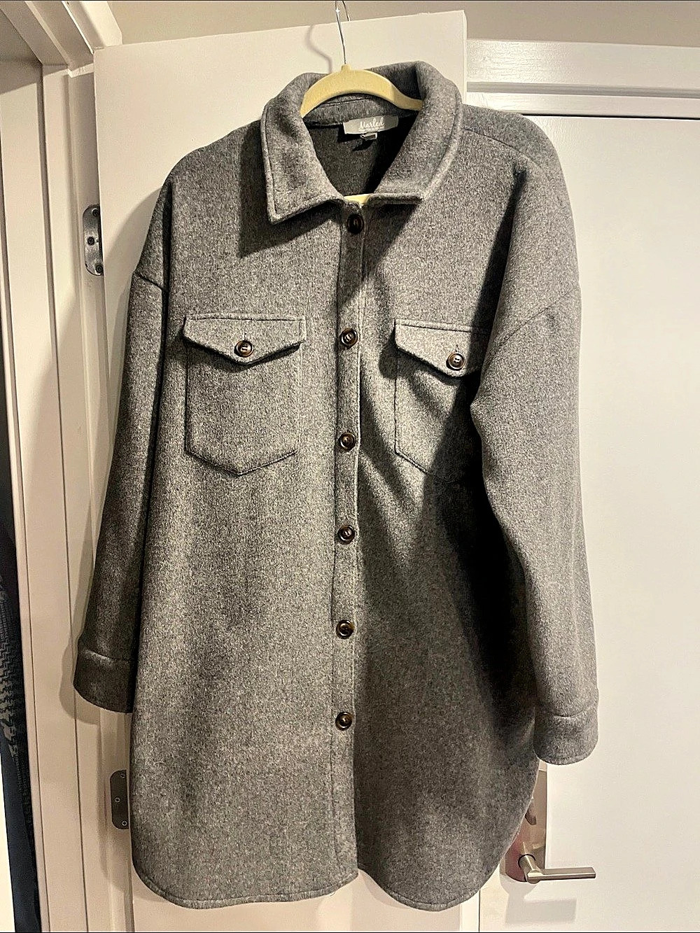 Marks & Spencer Gray Overshirt Jacket Size XL Like New